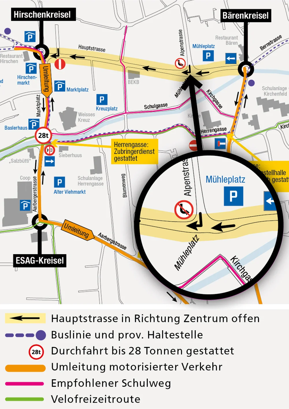 Verkehrsführung ab 26.4.2021